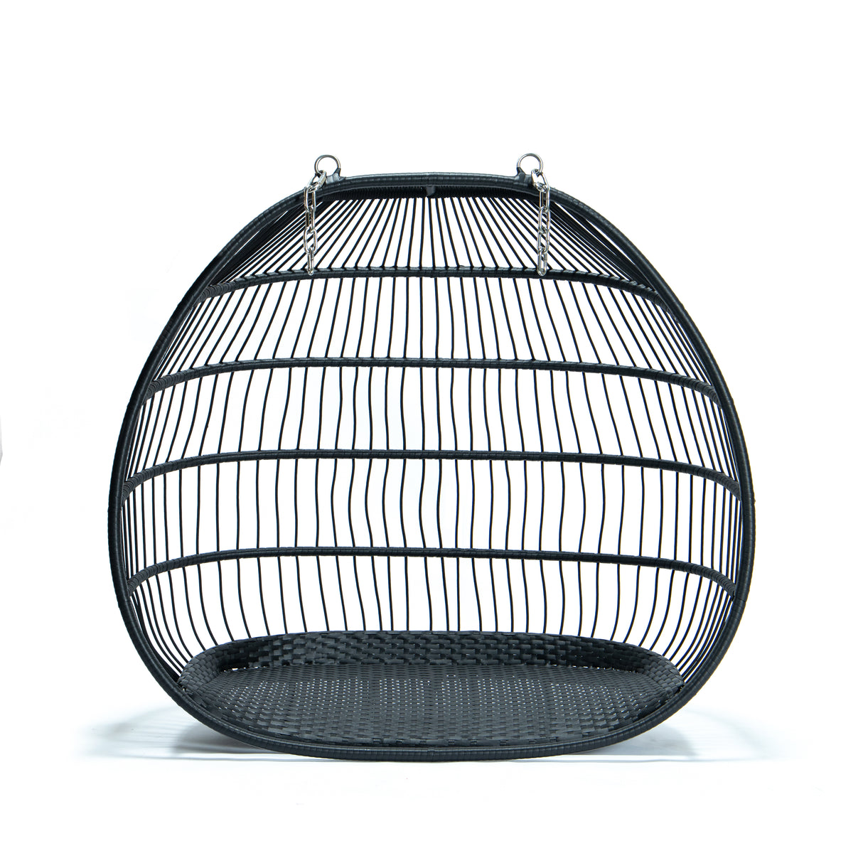 Hangstoel Oslo zwart uitgevouwen voorkant