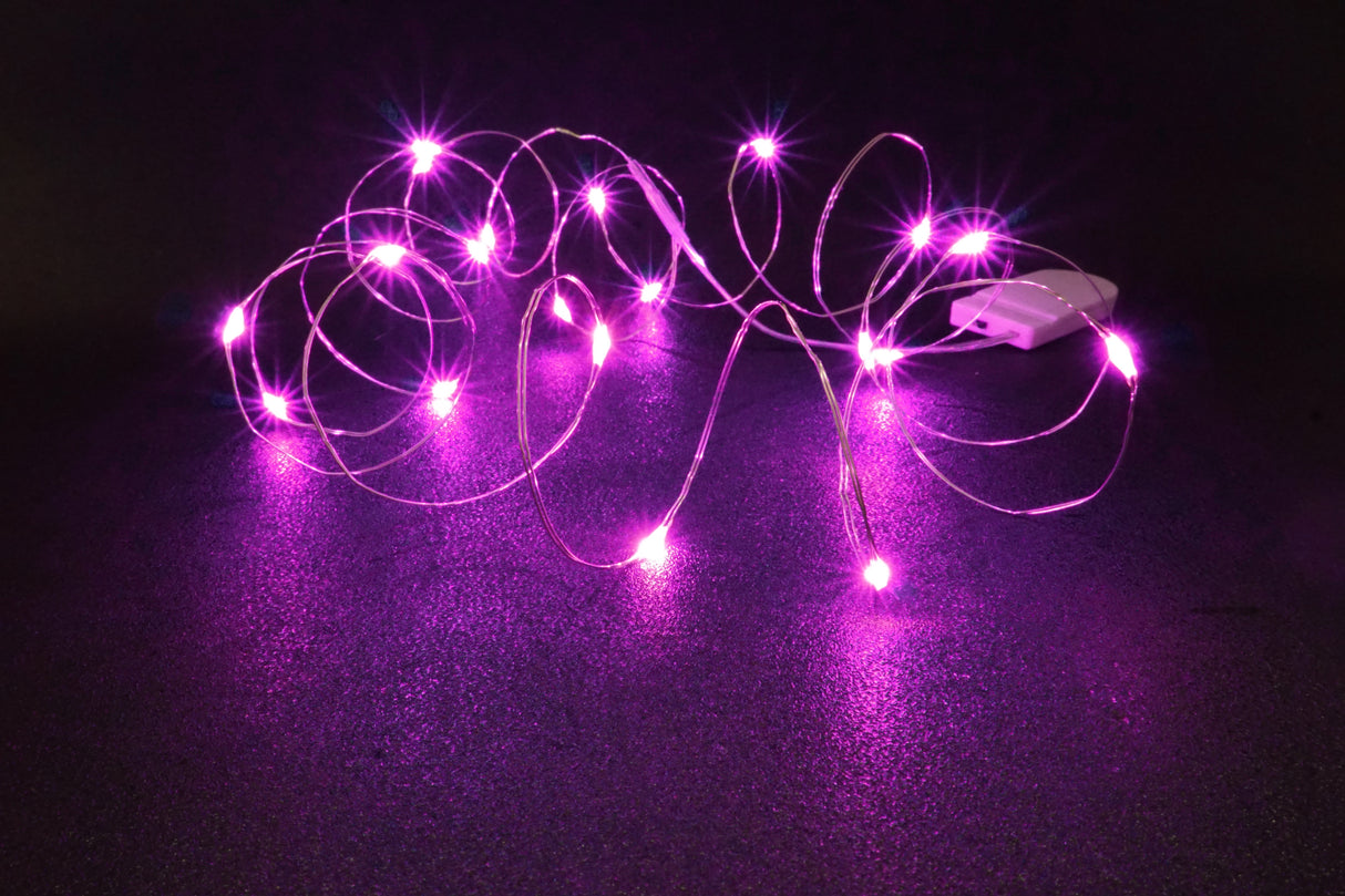 Pink Candle Glow String Lights 20 LEDjes draadverlichting