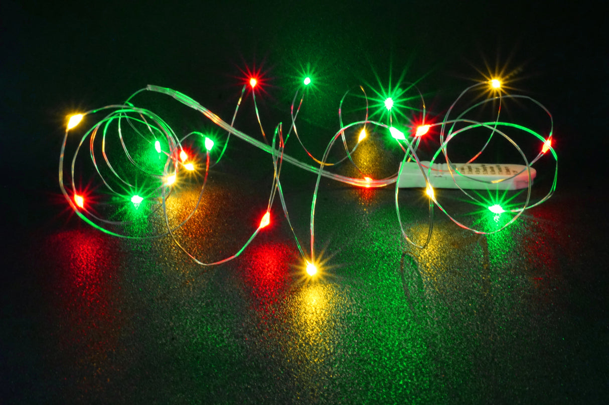 Rood Geel Groen Sparkling String Lights 21 LEDjes draadverlichting