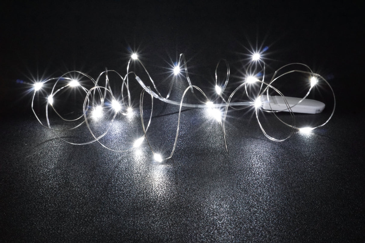 White Glow String Lights 20 LEDjes draadverlichting