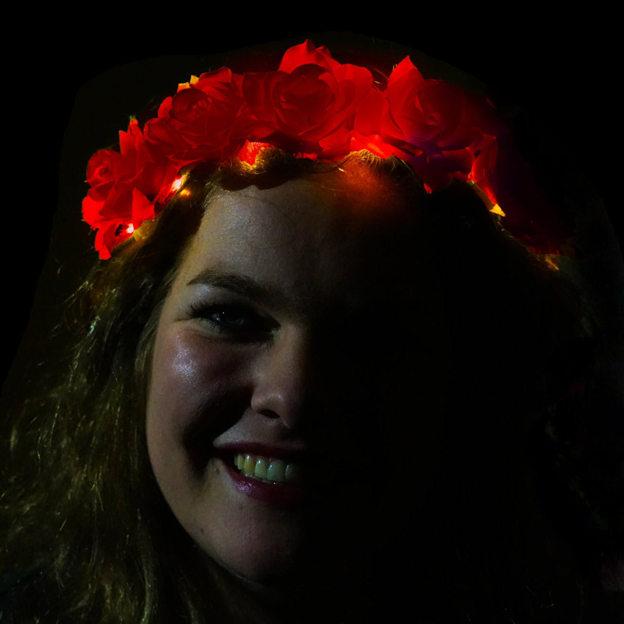 Bloemkroon Rode Roos Donker