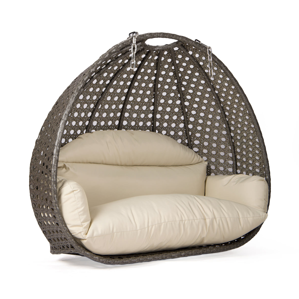 Dubai basket bruin met beige kussen