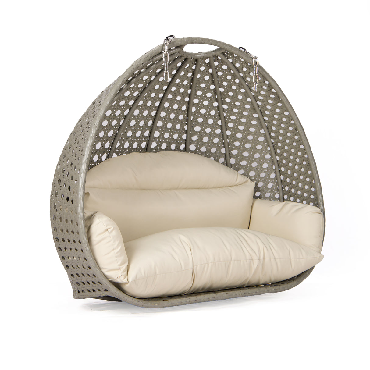 Dubai basket grijs met beige kussen