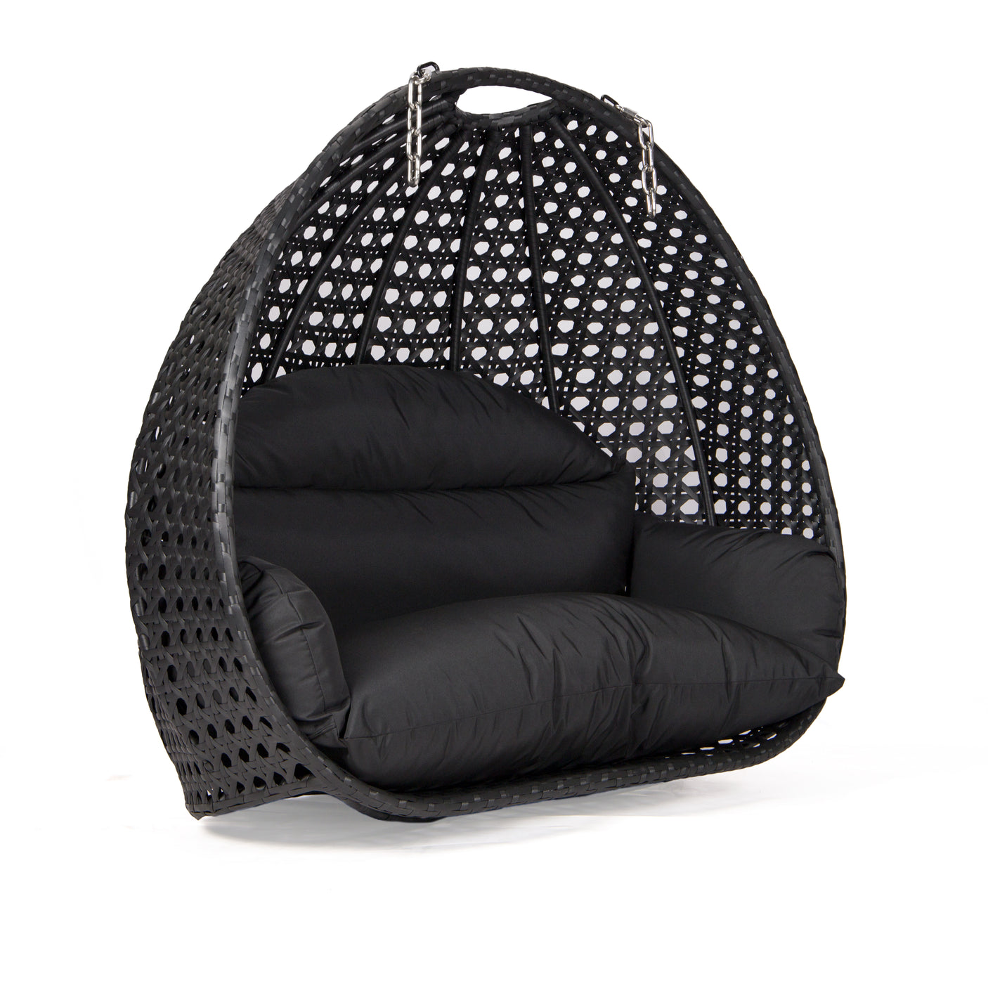 Dubai basket zwart met zwart kussen