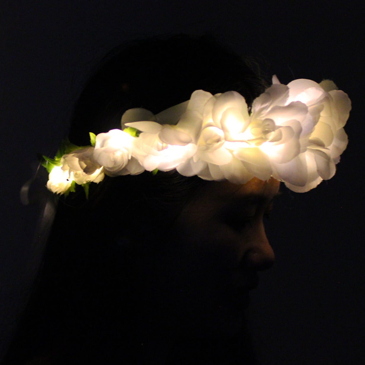 LED Sparkling Bloemkroon wit