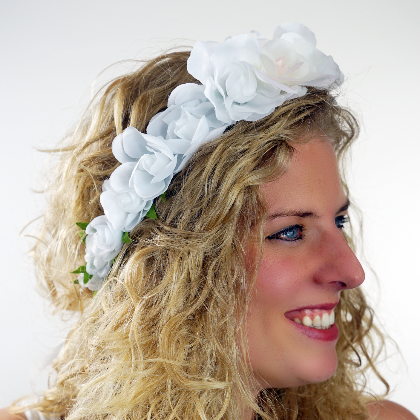 LED bloemenkroon sparkling wit