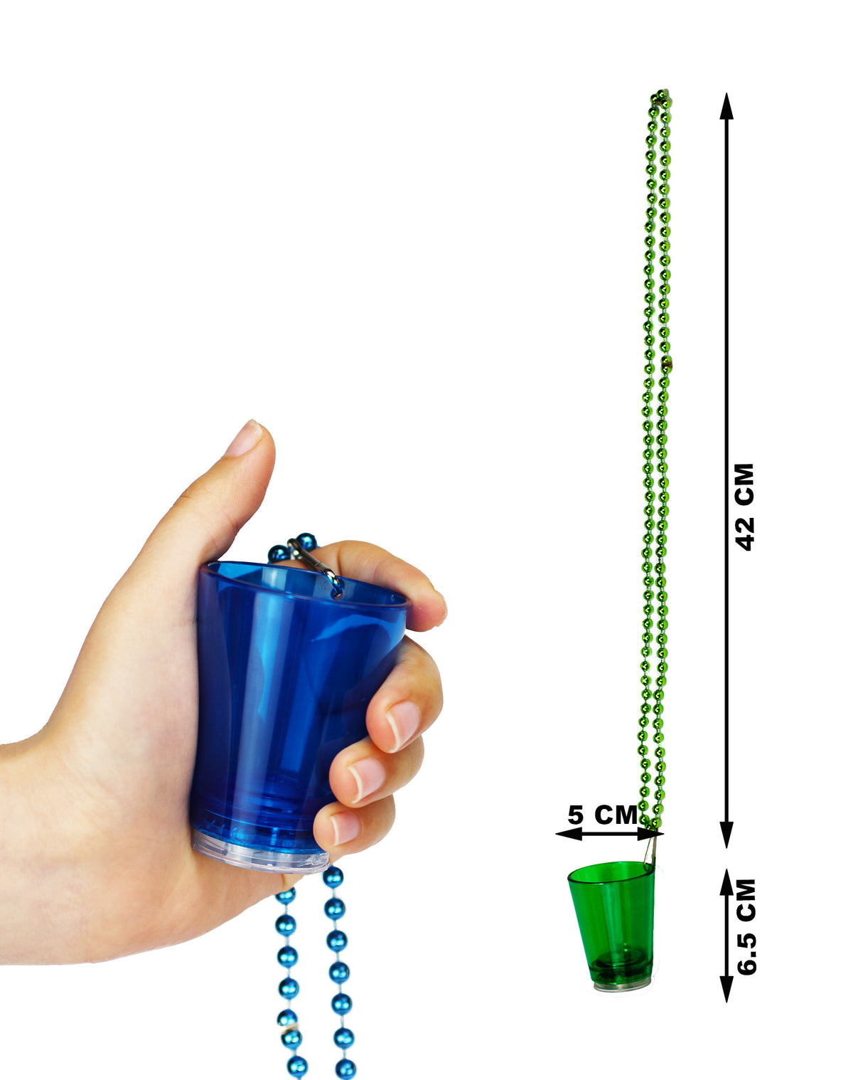 LED shotglaasje afmeting