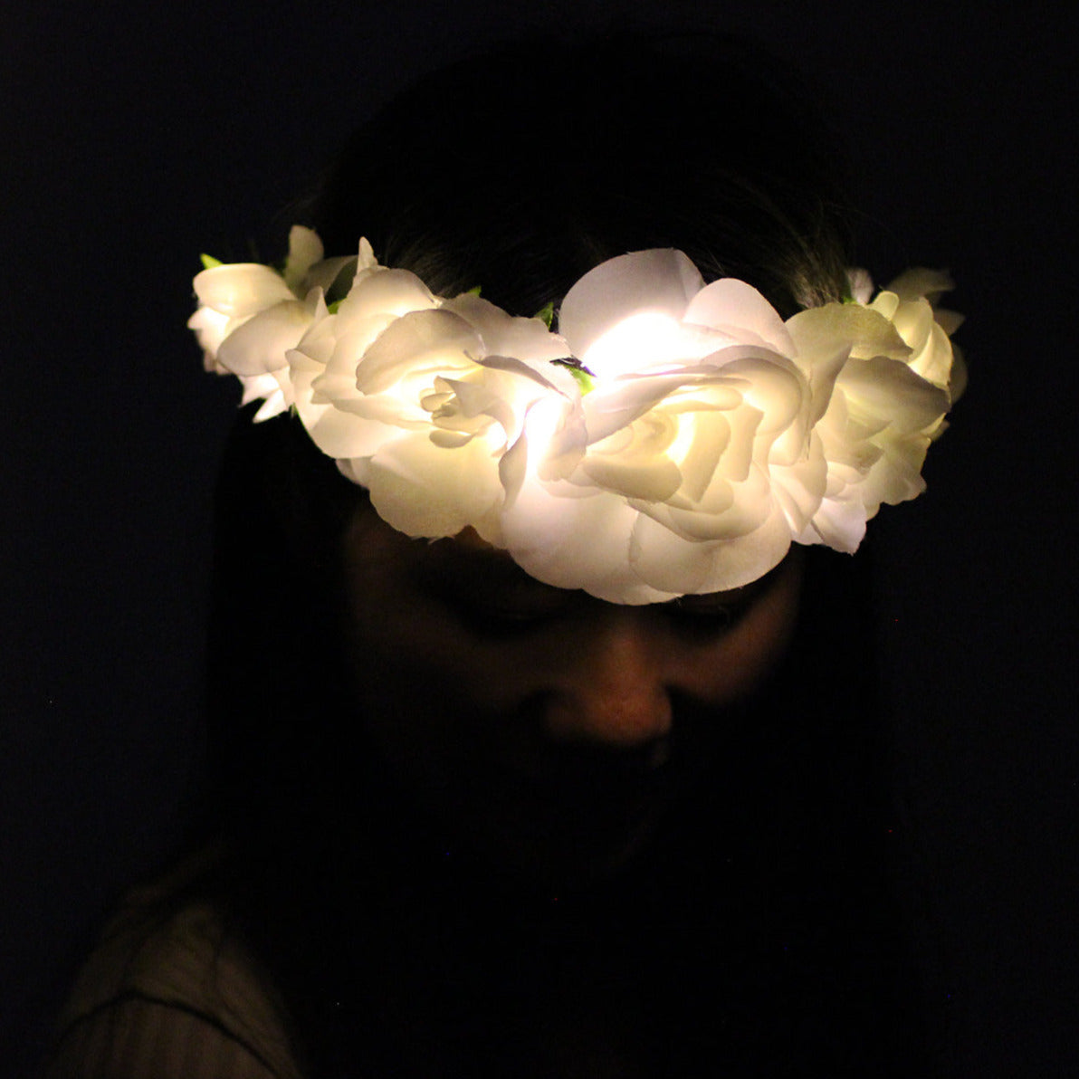 Witte LED Bloemenkroon