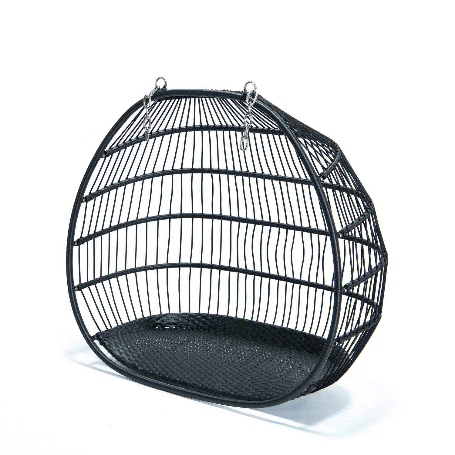 Hangstoel Oslo zwart uitgevouwen