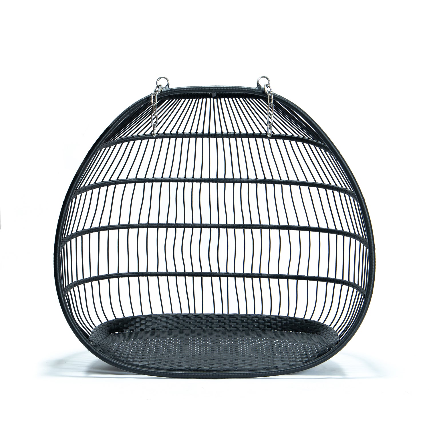 Hangstoel Oslo zwart uitgevouwen voorkant