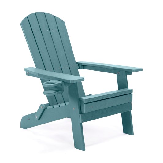 adirondack stoel teal zijaanzicht 