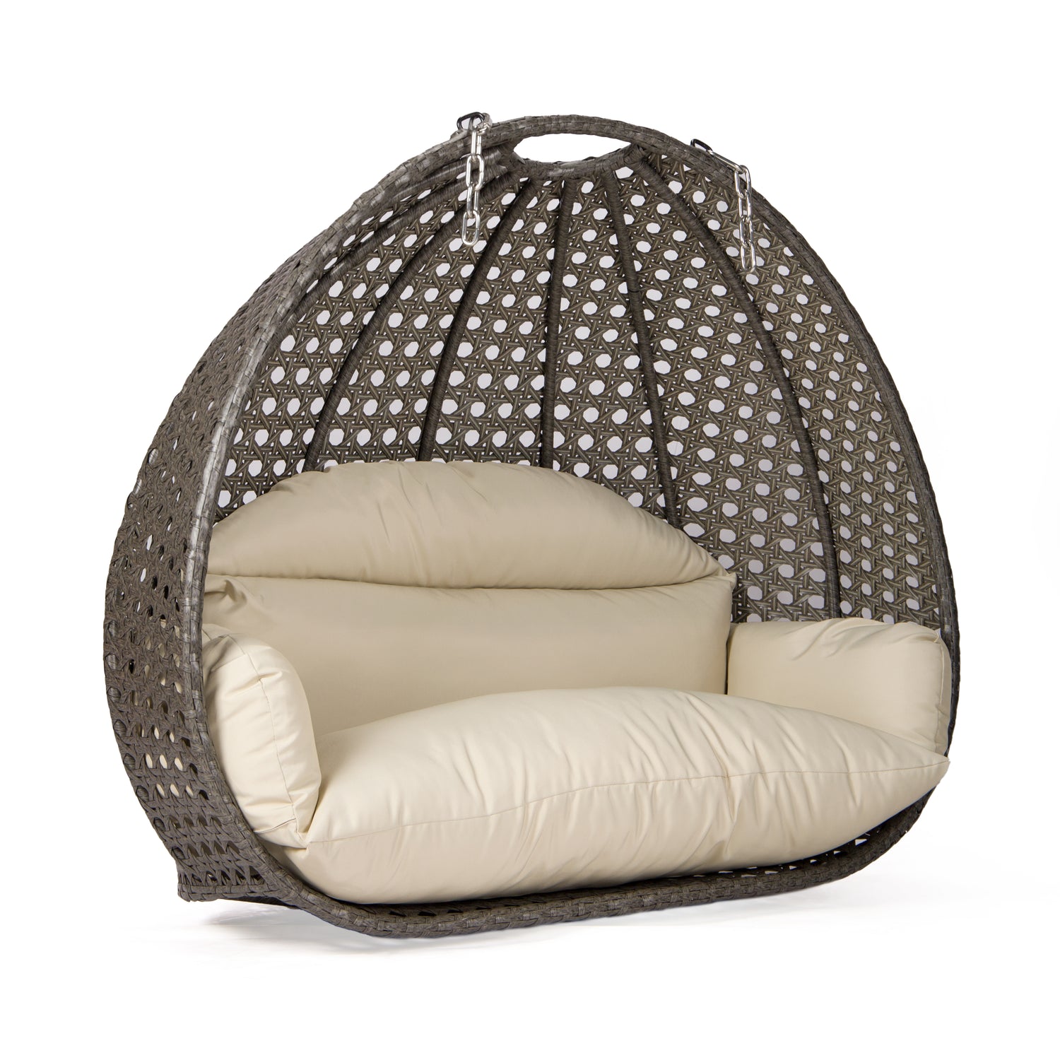 Dubai basket bruin met beige kussen