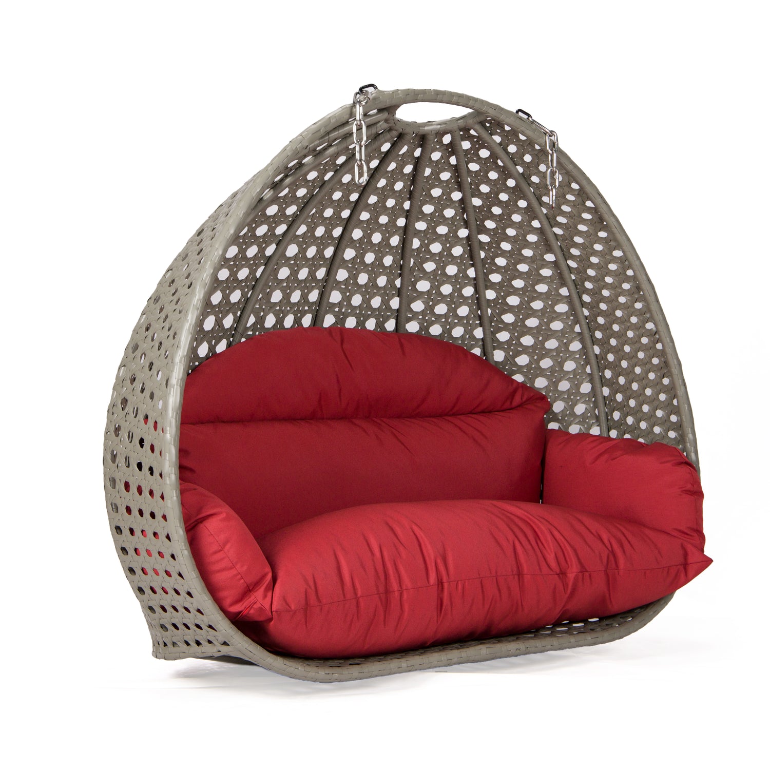 Dubai basket grijs met rood kussen