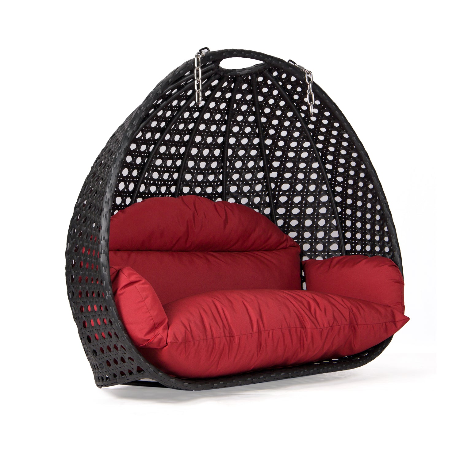 Dubai basket zwart met rood kussen