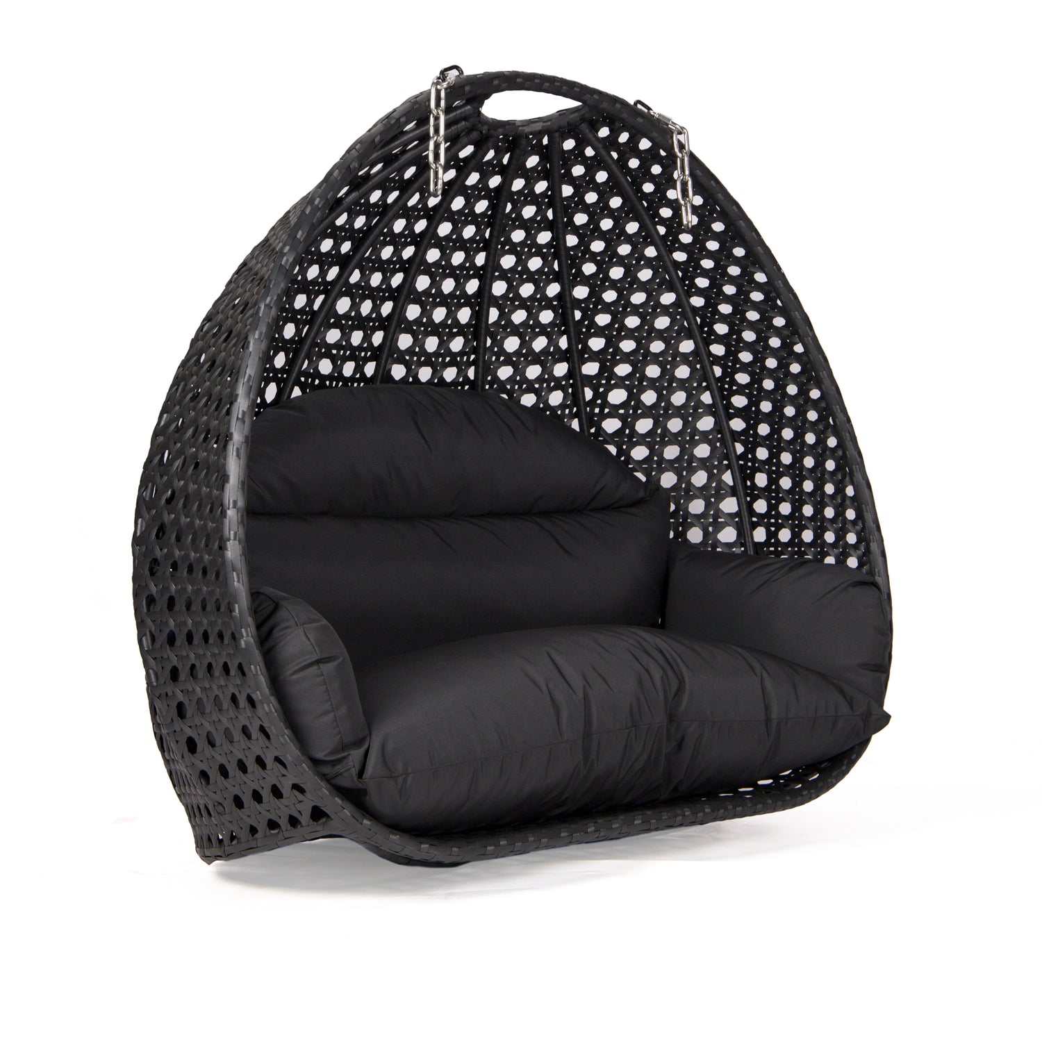 Dubai basket zwart met zwart kussen