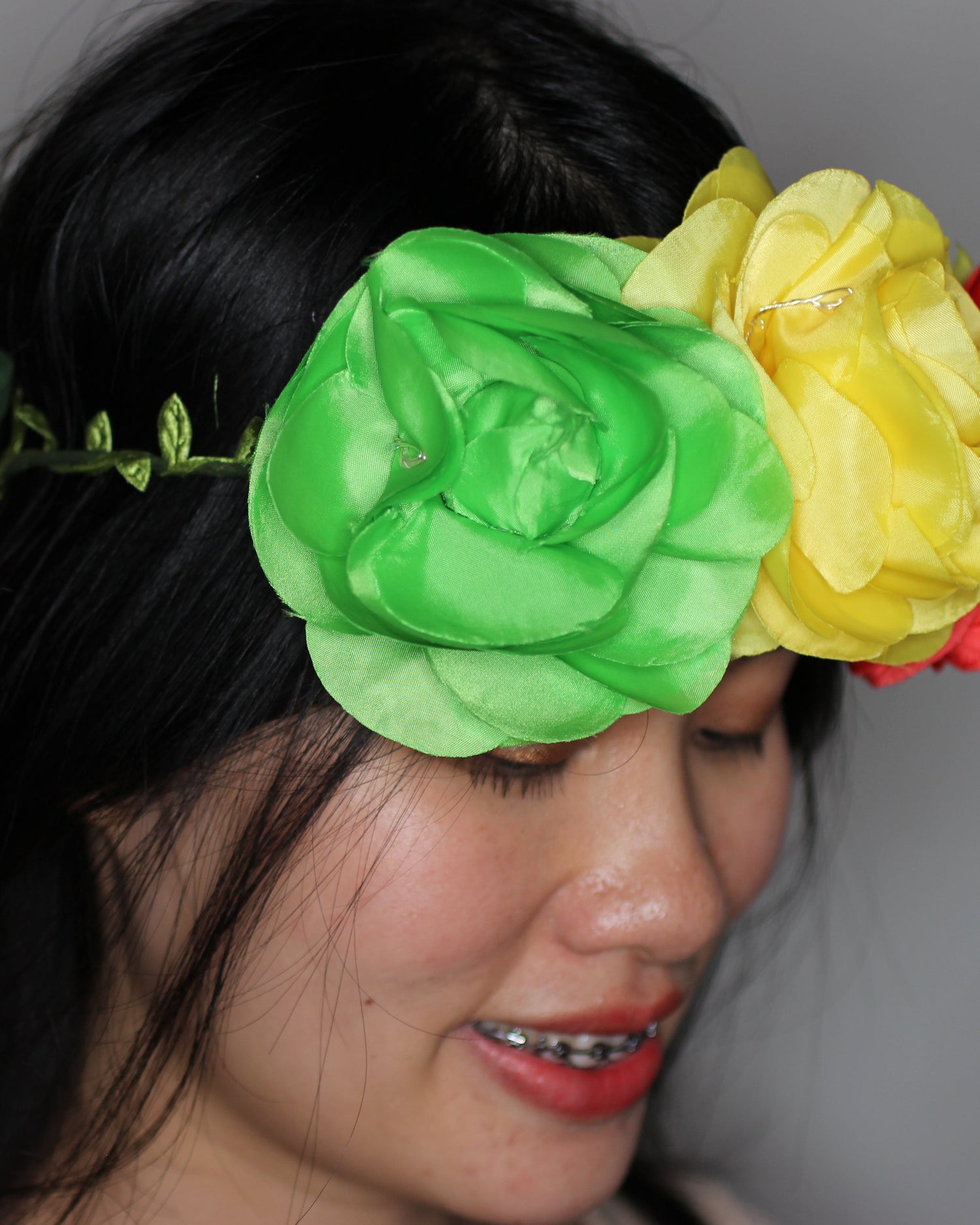 LED Bloemenkroon sparkling Carnaval zijkant 