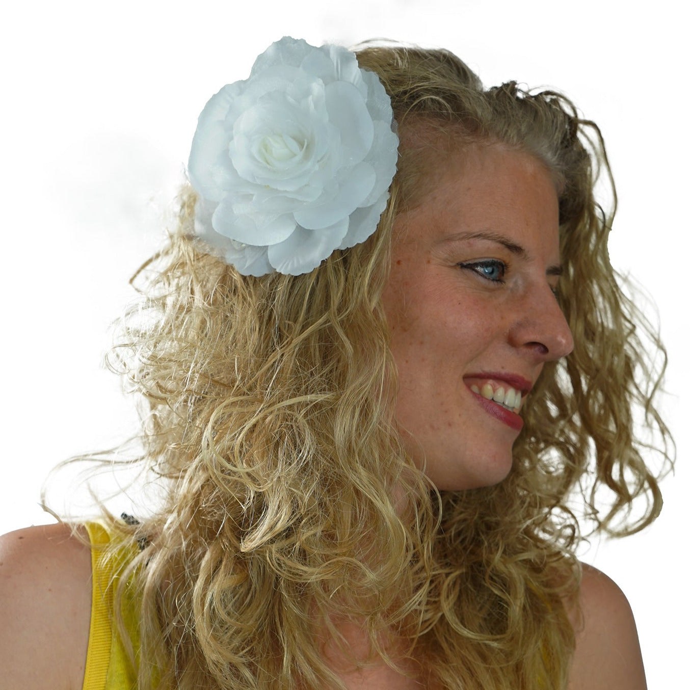 Witte sparkling Bloem zijkant